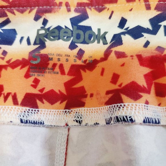 Reebok Sport Capri Cotton Stretch All-over-print Stars Leggings, Sz S, NWT - Picture 7 of 8